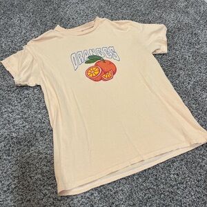 Orange graphic tee